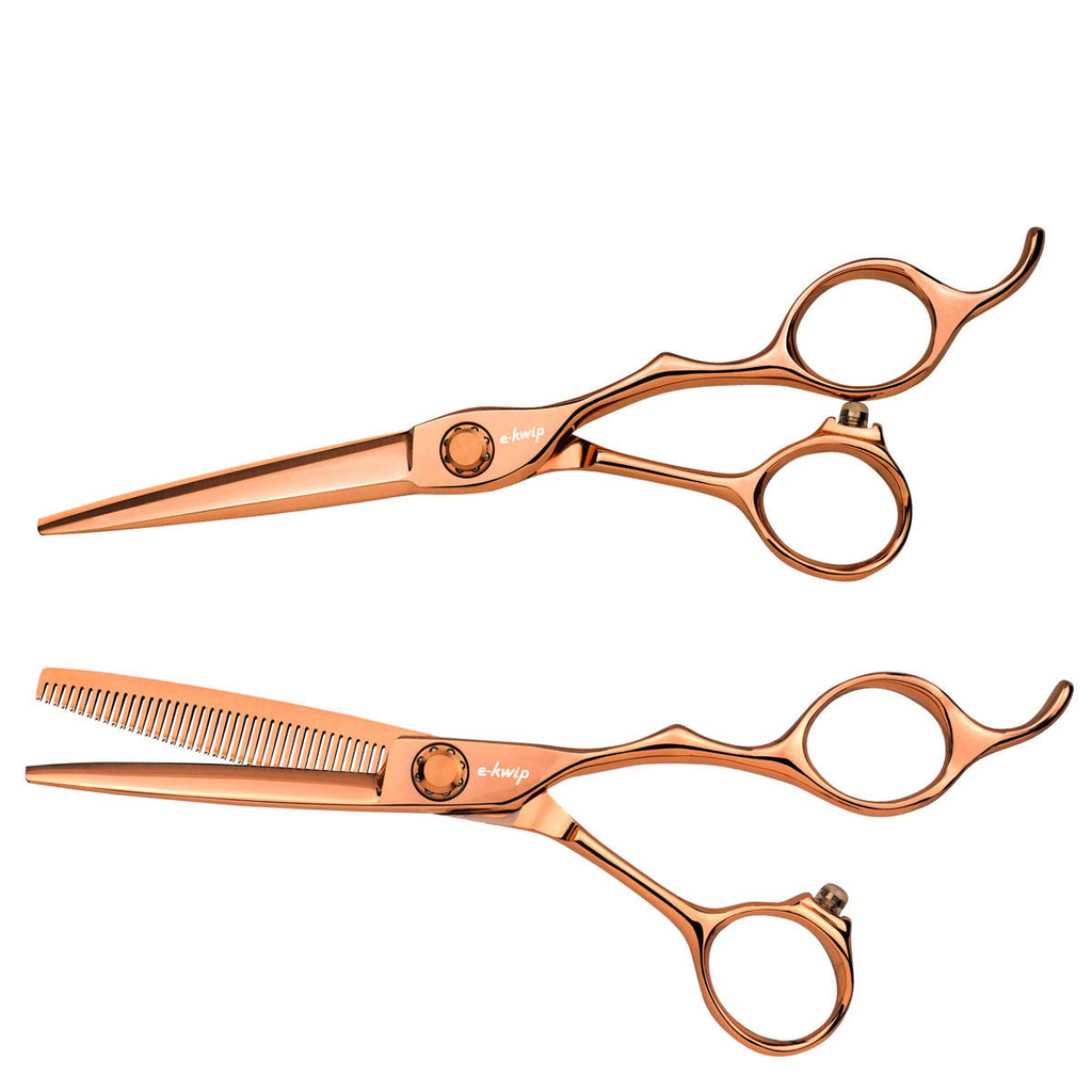 E-KWIP Scharenset Kuro Rose Gold Set - Knipschaar + Effileerschaar Rose Gold 5,5''