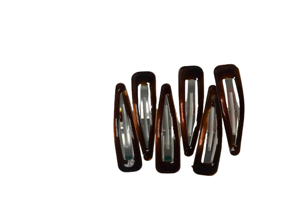 Haarfantasie - Speldjes Clic Clac Bruin Ecais - 6 Stuks