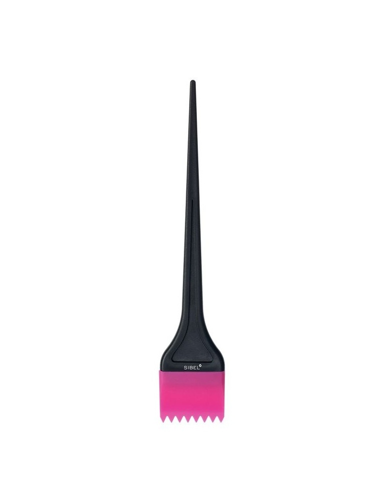 SIBEL Pinceau coloration - Silicone Moyen Dentelé Rose