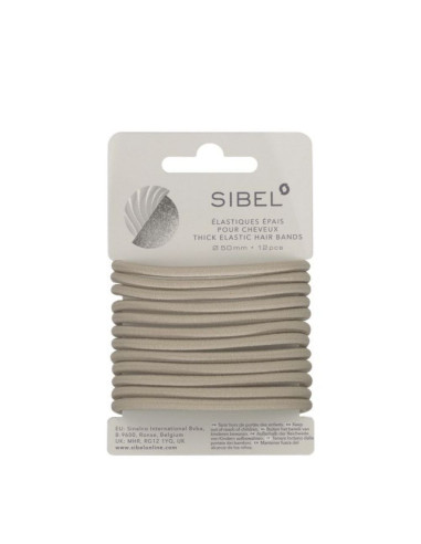 SIBEL Haarelastiek - Thick Hair Bands 12 Stuks Blond