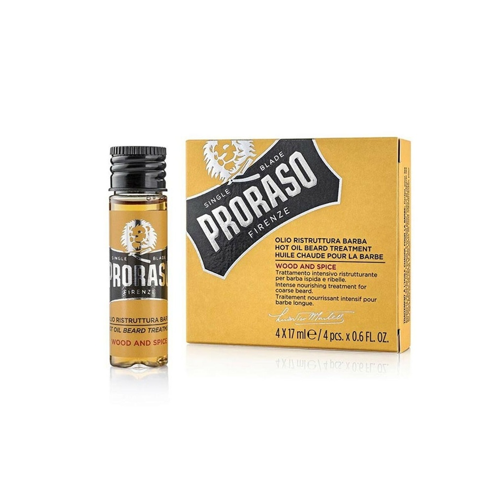 *** PRORASO Warme baardolie 4 x 17 ml