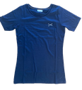 T-Shirt Marineblauw / fantasie hals