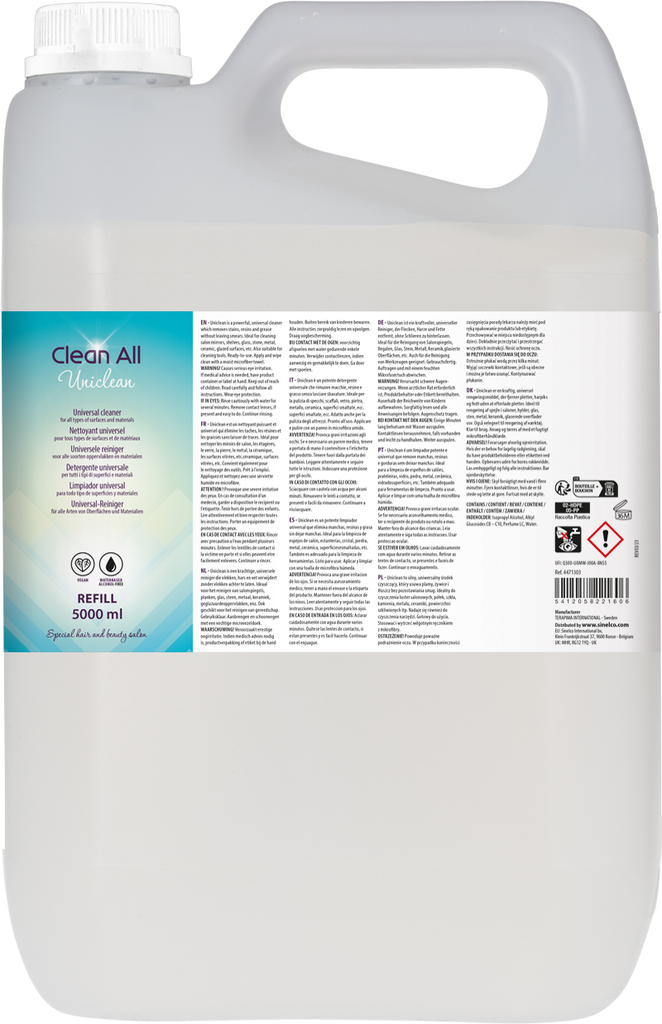 SIBEL Schoonmaak - Clean All Uniclean Universele reiniger - Bidon 5000 ml