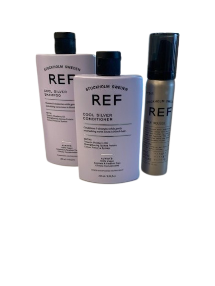 REF Set - Cool Silver Duo + Fiber Mousse 75 ml