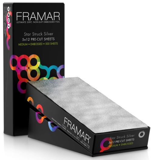 FRAMAR Alu Folie - Pop Up - Embossed - Precut (LANG) Silver 500 Stuks