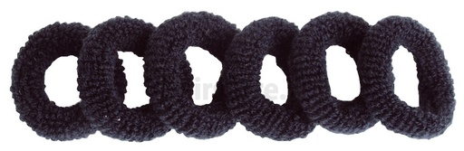 [2116673186] *** EFALOCK Haarelastiek - Frottee Hair tie black per stuk