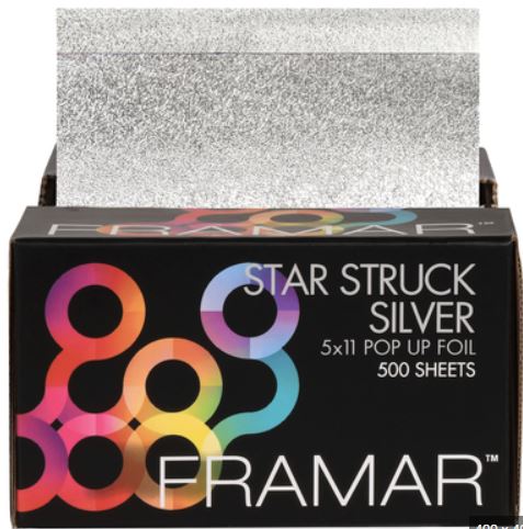 [FR-PU-500SIL] FRAMAR Alu Foil - Pop Up - Embossed - Precut Star Struck Silver 500 pieces