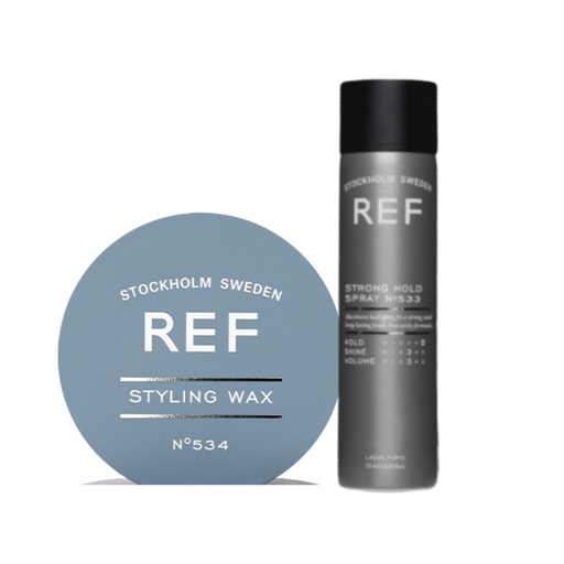 [P25017] REF Promo Wax Set: Styling Wax + Strong Hold Spray 75 ml