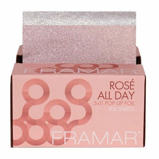[PU-500RG] FRAMAR Alu Folie - Pop Up - Embossed - Rosé 500 Stuks
