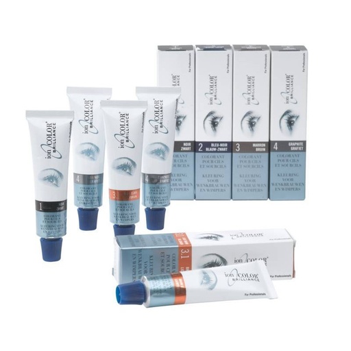 [2116653530] ION LOOKS COLORATION SOURCILS ET CILS BRUN CLAIR