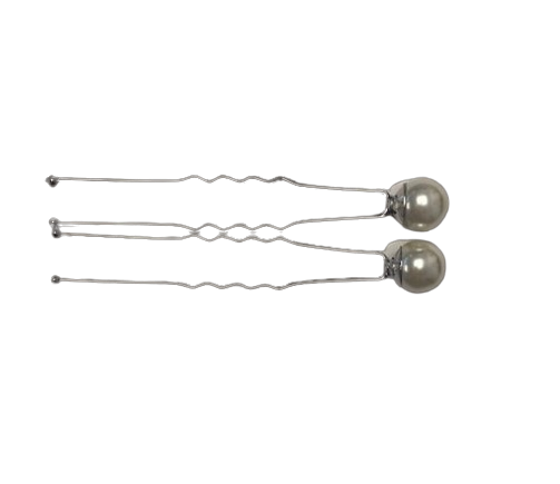 [2116660255] DANA 2 BARRETTES AVEC PERLES BLANCHES  