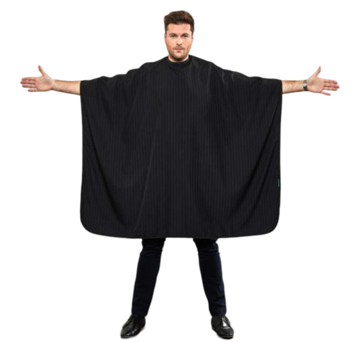 [2116659311] *** TREND Kapmantel - Knipkapmantel Mens Cape Zwart met Haken